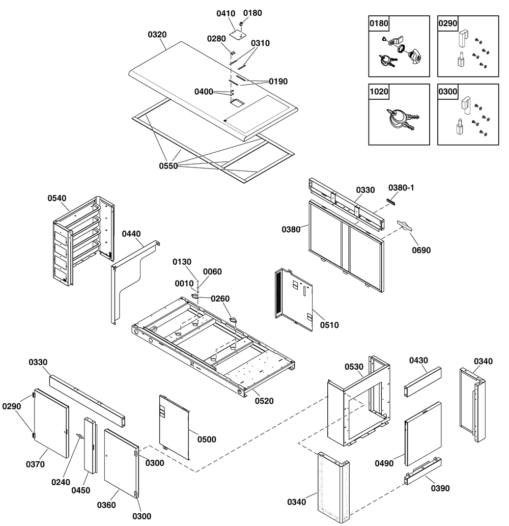 Enclosure Group Diagram and Parts List for 076160-05  Briggs and Stratton Generator